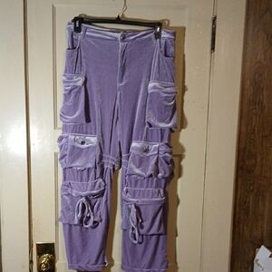 Women's Purple Cargo Pants